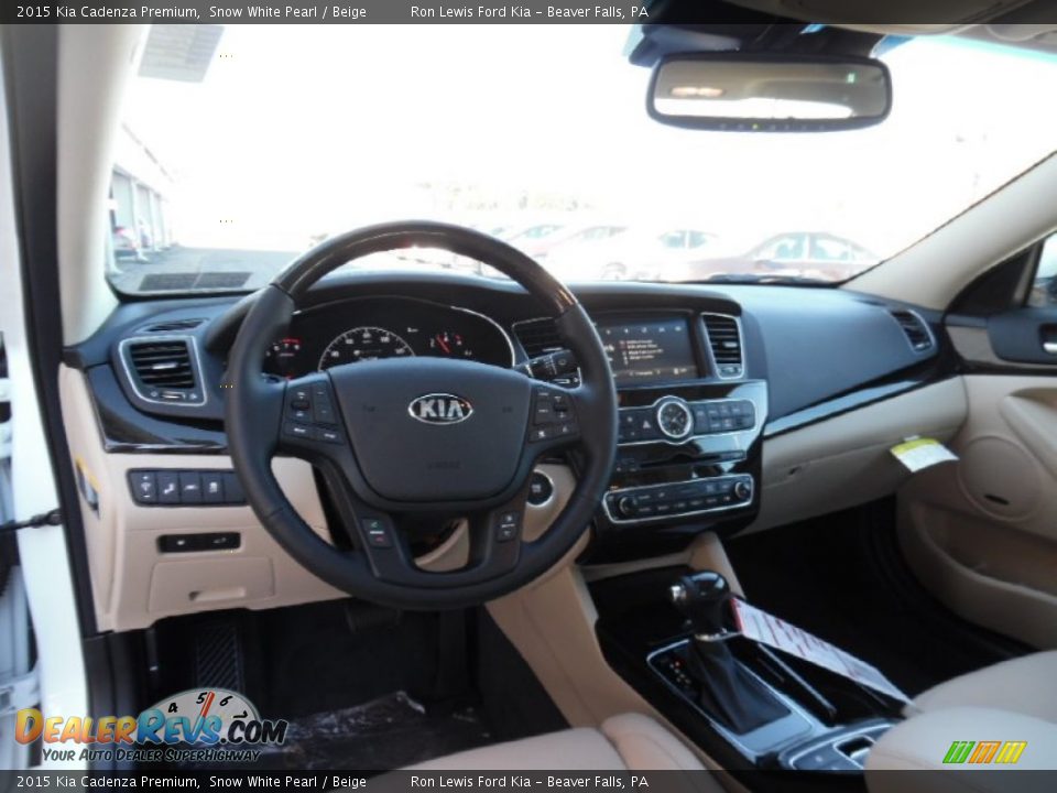 Beige Interior - 2015 Kia Cadenza Premium Photo #13