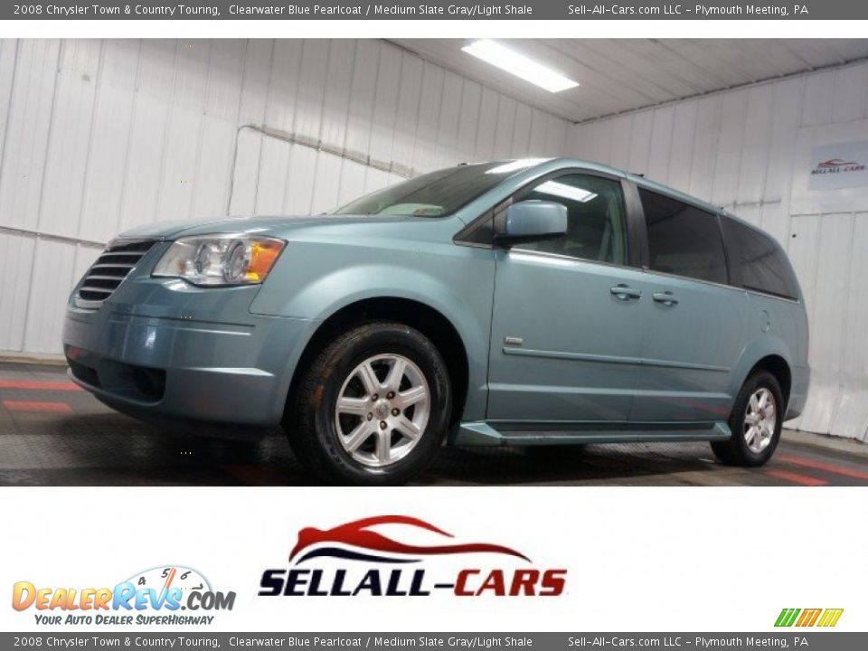 2008 Chrysler Town & Country Touring Clearwater Blue Pearlcoat / Medium Slate Gray/Light Shale Photo #1