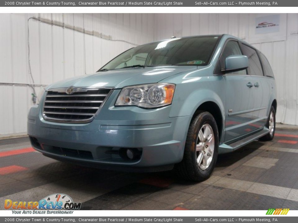 2008 Chrysler Town & Country Touring Clearwater Blue Pearlcoat / Medium Slate Gray/Light Shale Photo #3