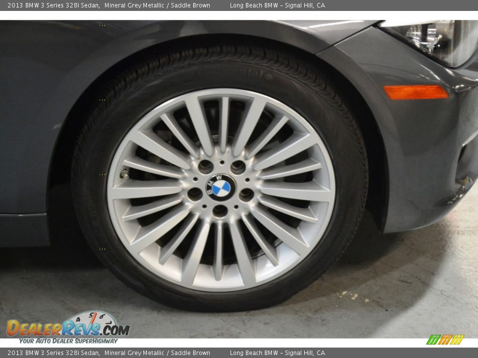 2013 BMW 3 Series 328i Sedan Mineral Grey Metallic / Saddle Brown Photo #3
