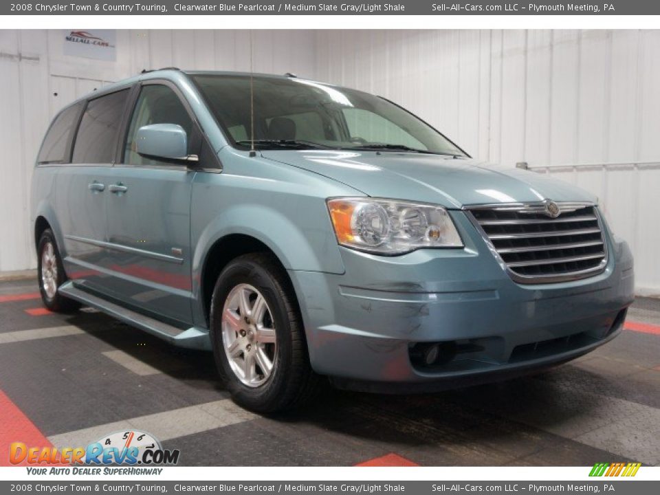 2008 Chrysler Town & Country Touring Clearwater Blue Pearlcoat / Medium Slate Gray/Light Shale Photo #5