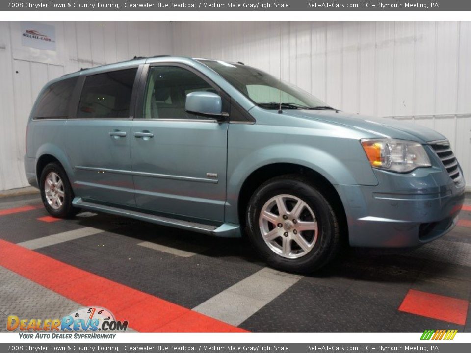 2008 Chrysler Town & Country Touring Clearwater Blue Pearlcoat / Medium Slate Gray/Light Shale Photo #6