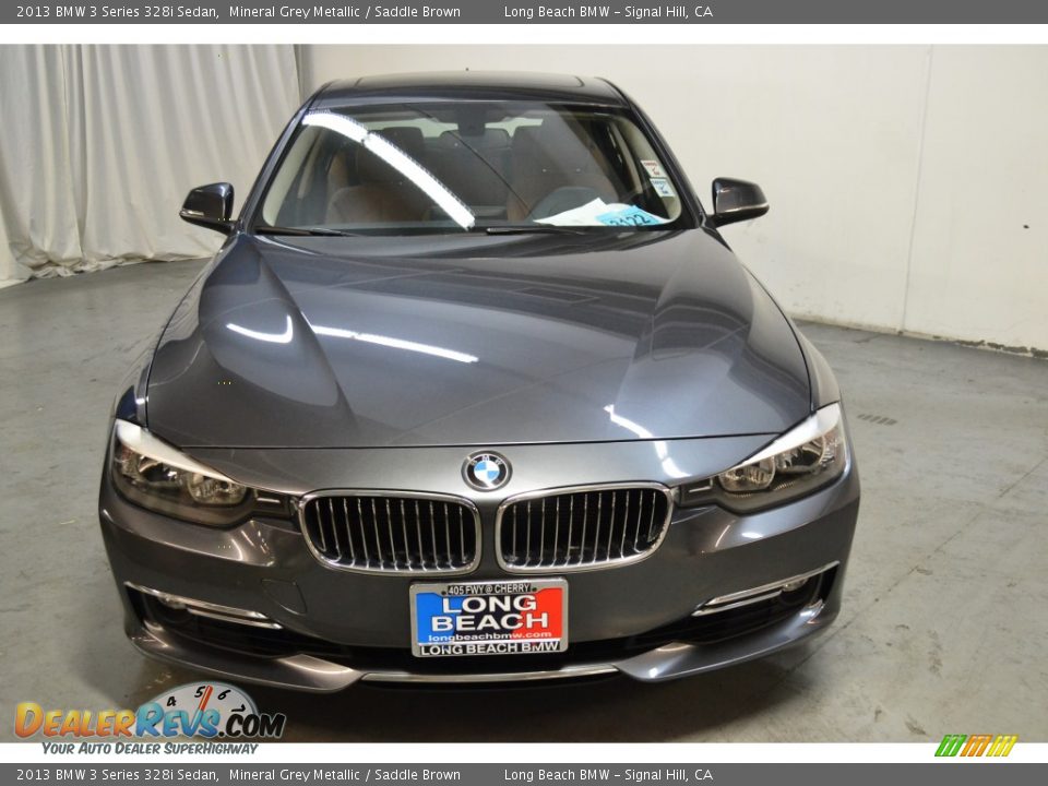 2013 BMW 3 Series 328i Sedan Mineral Grey Metallic / Saddle Brown Photo #4