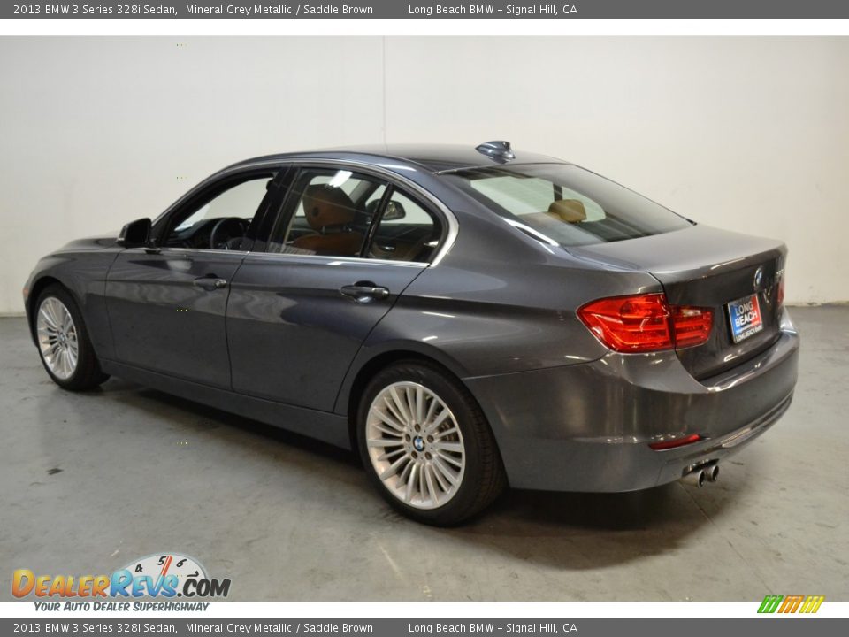 2013 BMW 3 Series 328i Sedan Mineral Grey Metallic / Saddle Brown Photo #6