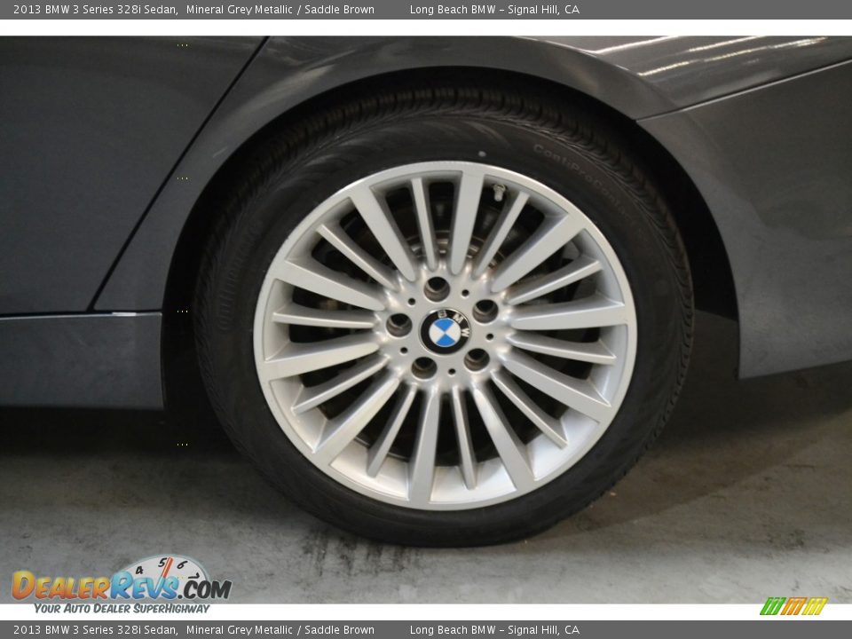 2013 BMW 3 Series 328i Sedan Mineral Grey Metallic / Saddle Brown Photo #8