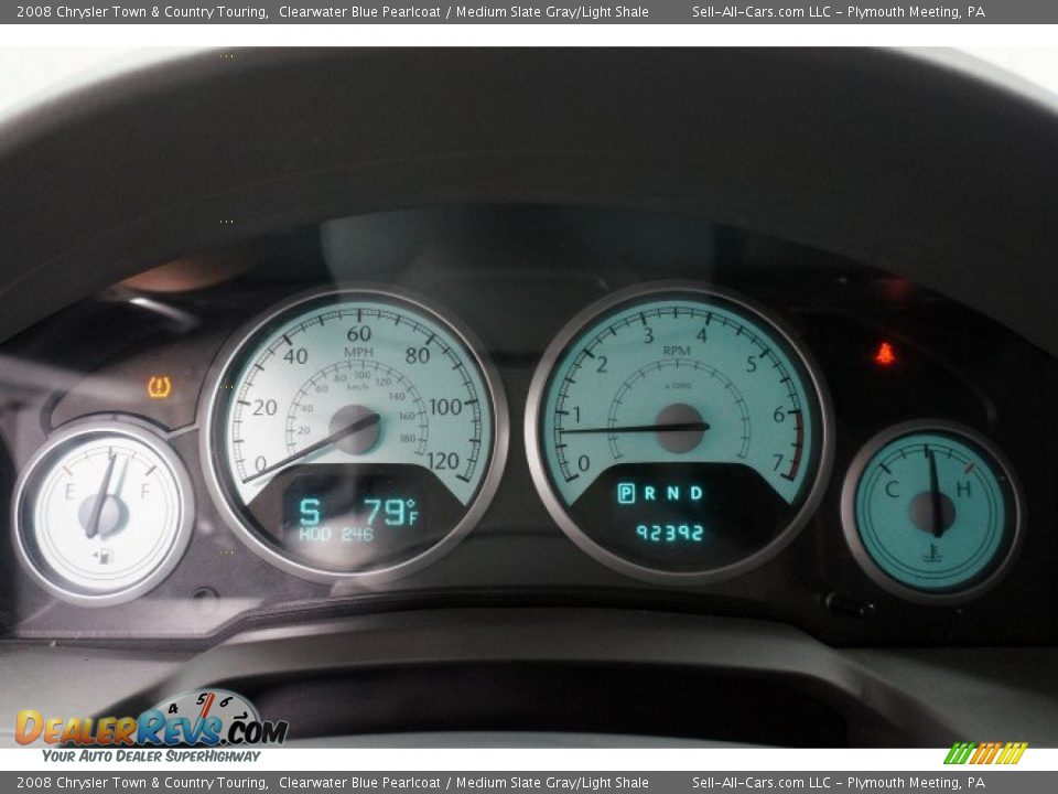 2008 Chrysler Town & Country Touring Clearwater Blue Pearlcoat / Medium Slate Gray/Light Shale Photo #30