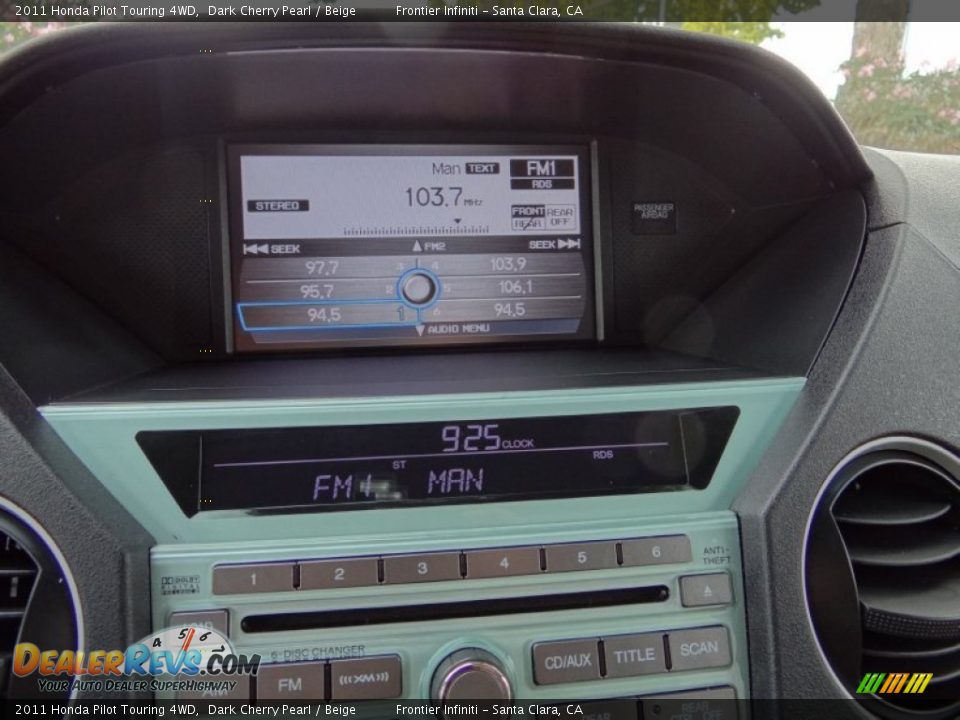 2011 Honda Pilot Touring 4WD Dark Cherry Pearl / Beige Photo #4