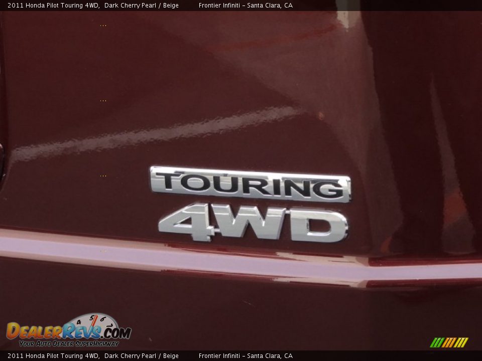 2011 Honda Pilot Touring 4WD Dark Cherry Pearl / Beige Photo #6