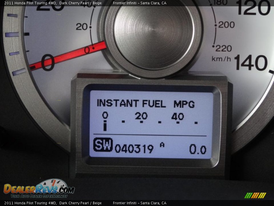 2011 Honda Pilot Touring 4WD Dark Cherry Pearl / Beige Photo #7