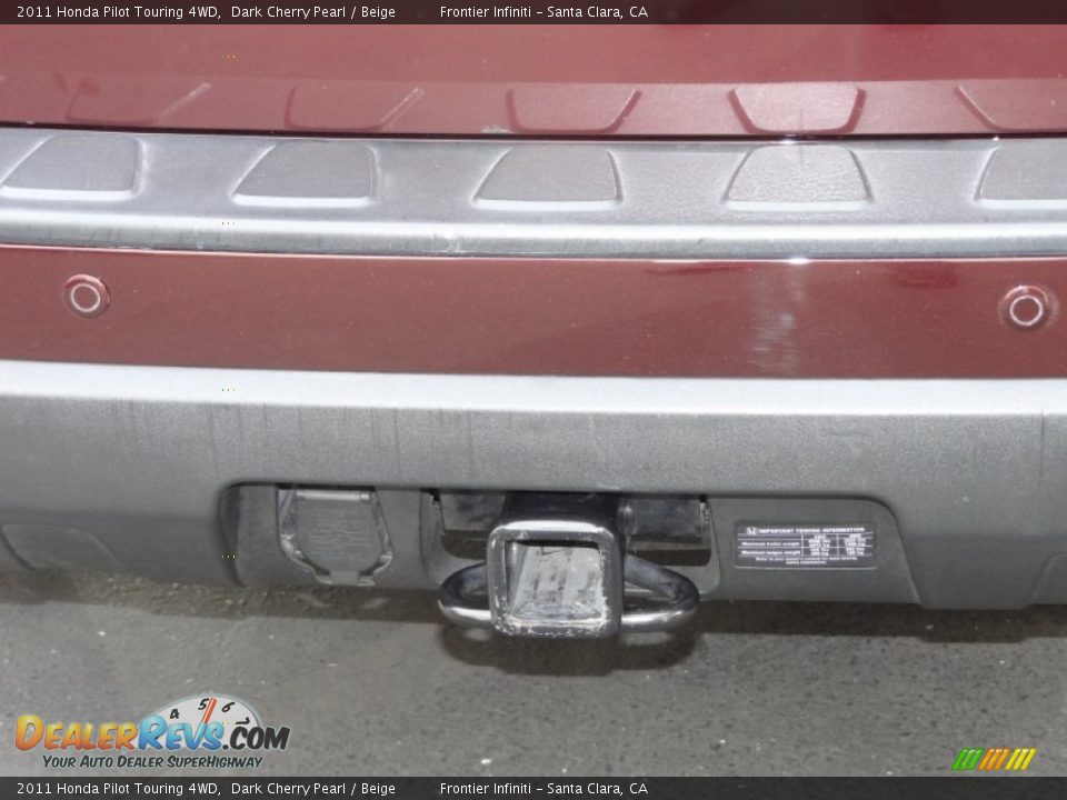 2011 Honda Pilot Touring 4WD Dark Cherry Pearl / Beige Photo #8