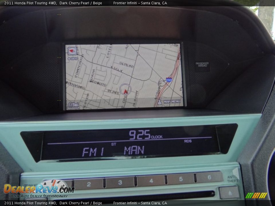 2011 Honda Pilot Touring 4WD Dark Cherry Pearl / Beige Photo #13