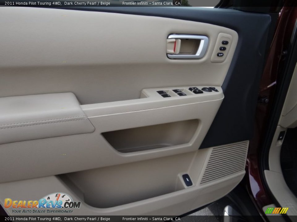 2011 Honda Pilot Touring 4WD Dark Cherry Pearl / Beige Photo #17