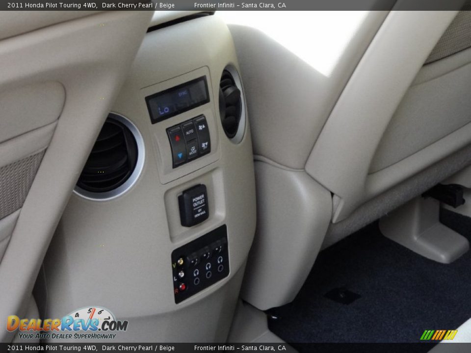 2011 Honda Pilot Touring 4WD Dark Cherry Pearl / Beige Photo #19