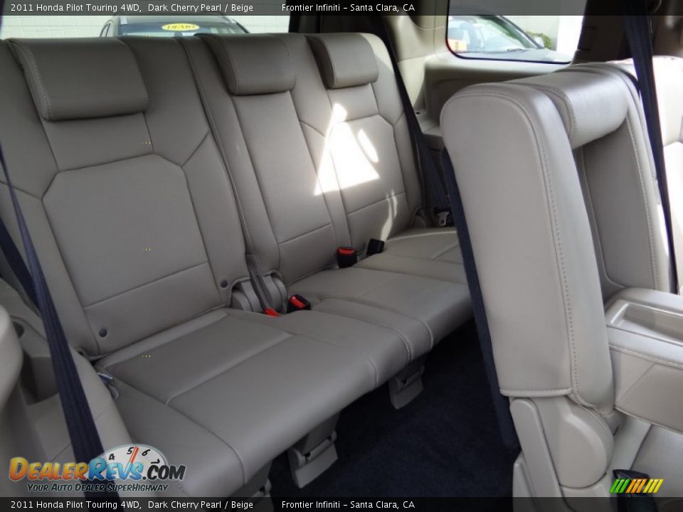2011 Honda Pilot Touring 4WD Dark Cherry Pearl / Beige Photo #26