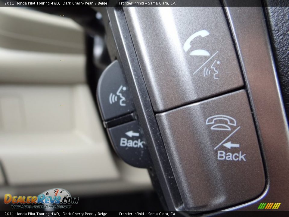 2011 Honda Pilot Touring 4WD Dark Cherry Pearl / Beige Photo #34