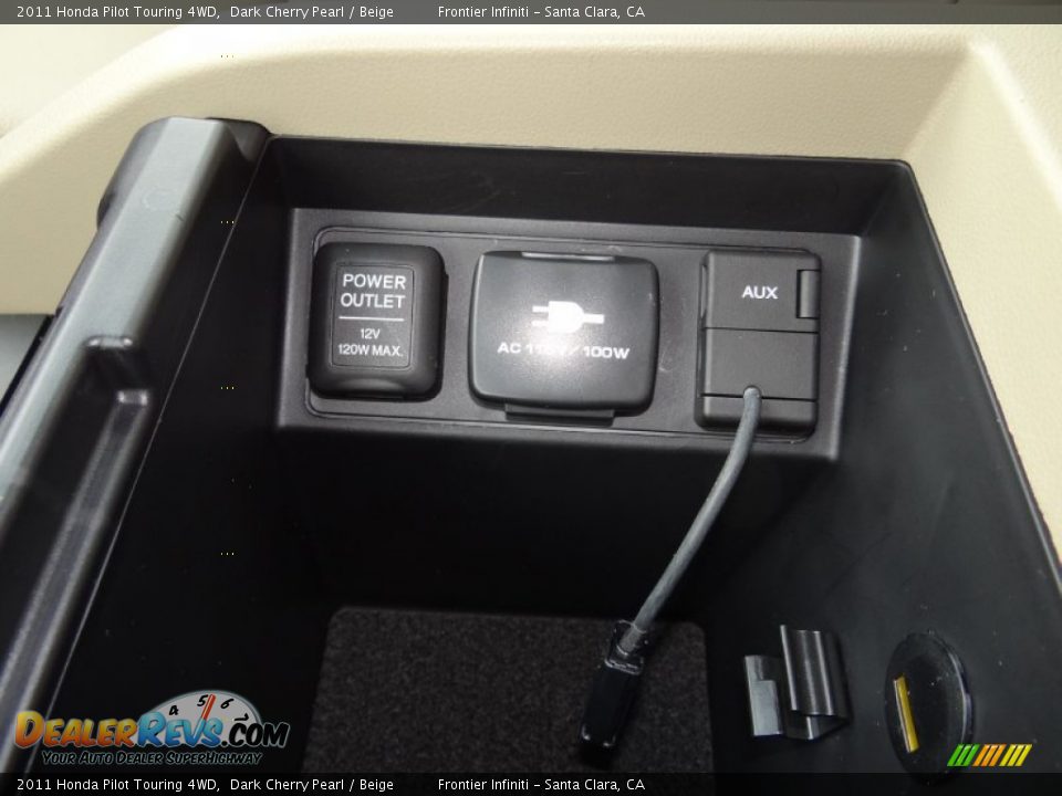 2011 Honda Pilot Touring 4WD Dark Cherry Pearl / Beige Photo #35
