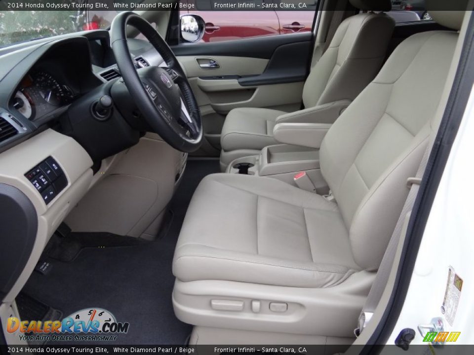 Front Seat of 2014 Honda Odyssey Touring Elite Photo #24