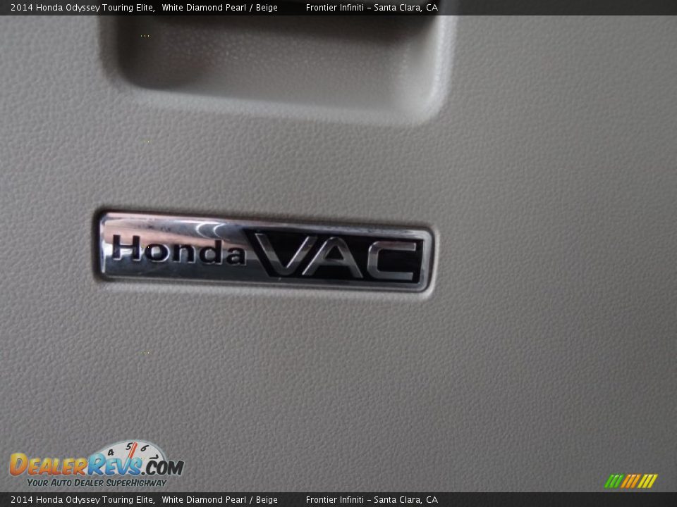 2014 Honda Odyssey Touring Elite White Diamond Pearl / Beige Photo #29