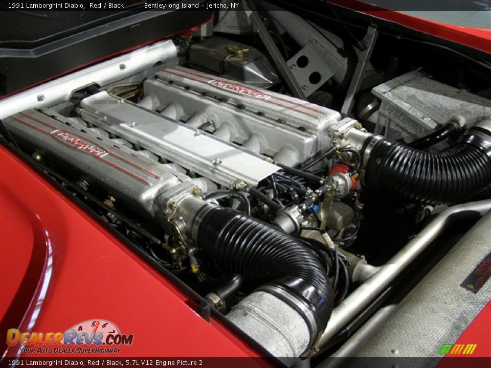 1991 Lamborghini Diablo, Red / Black, 5.7L V12 Engine Picture 2 - 1991 Lamborghini Diablo