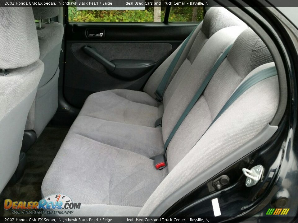 2002 Honda Civic EX Sedan Nighthawk Black Pearl / Beige Photo #23