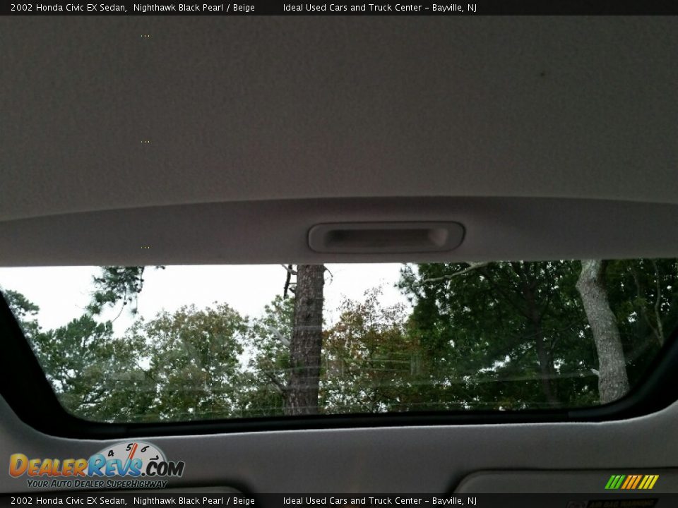 2002 Honda Civic EX Sedan Nighthawk Black Pearl / Beige Photo #24