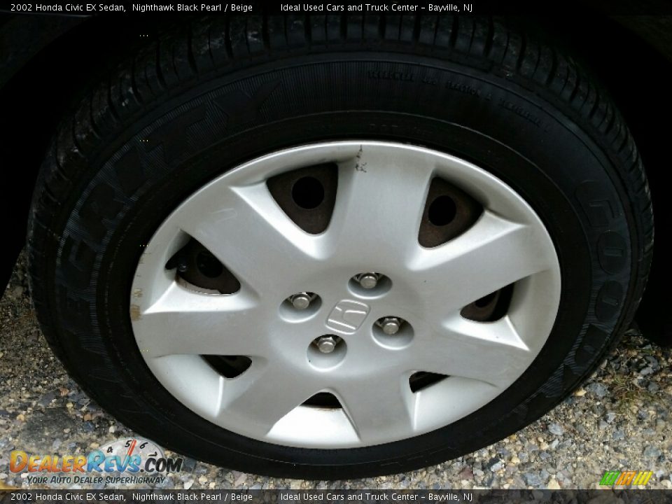 2002 Honda Civic EX Sedan Nighthawk Black Pearl / Beige Photo #25