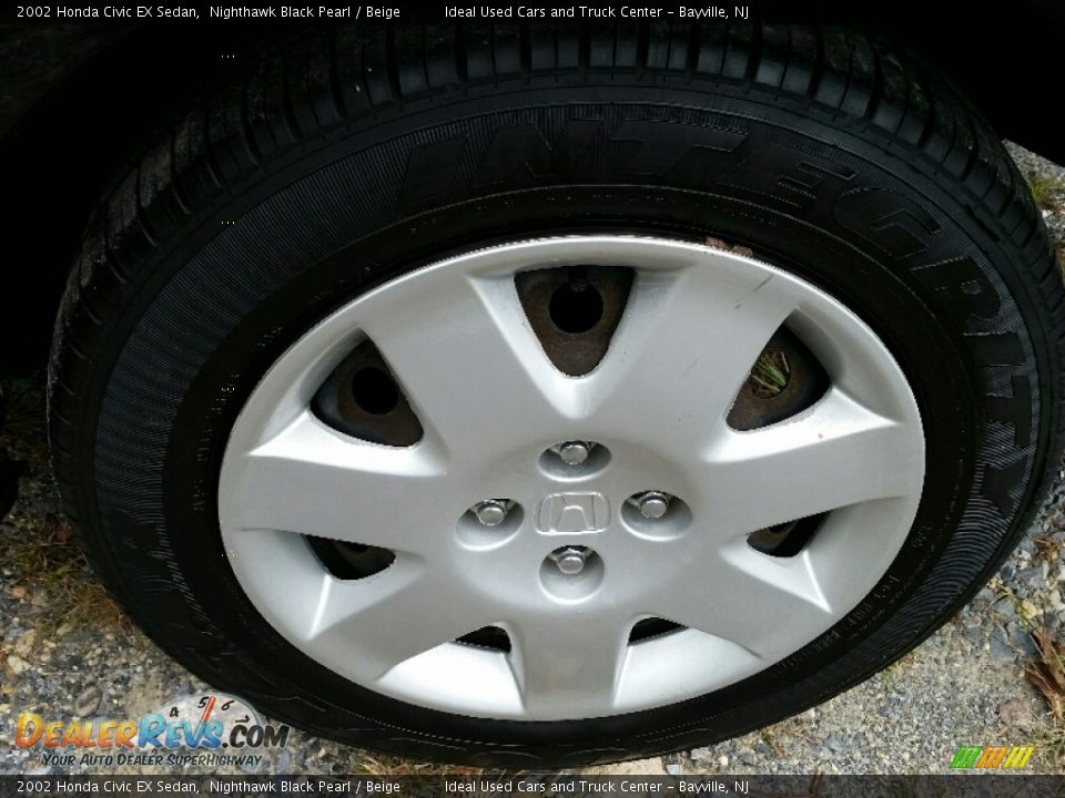 2002 Honda Civic EX Sedan Nighthawk Black Pearl / Beige Photo #26