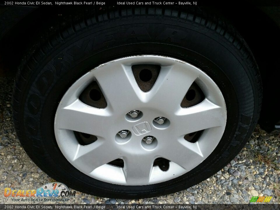 2002 Honda Civic EX Sedan Nighthawk Black Pearl / Beige Photo #27