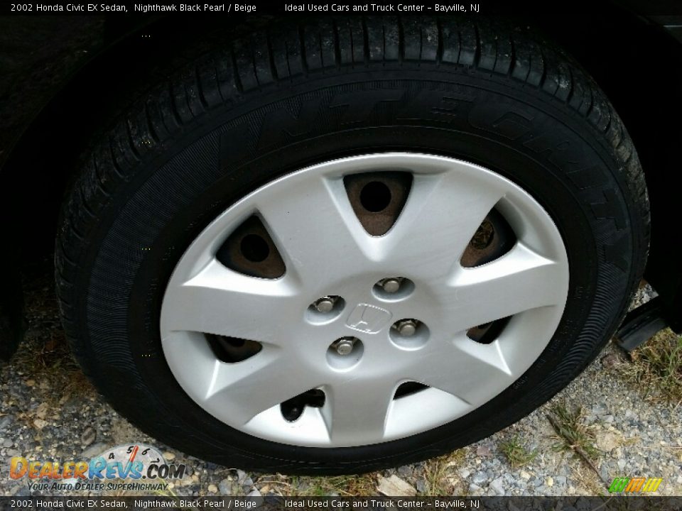 2002 Honda Civic EX Sedan Nighthawk Black Pearl / Beige Photo #28
