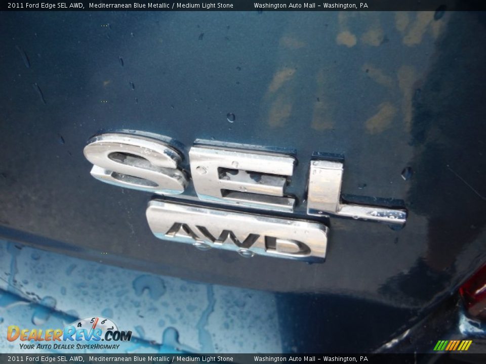 2011 Ford Edge SEL AWD Mediterranean Blue Metallic / Medium Light Stone Photo #10