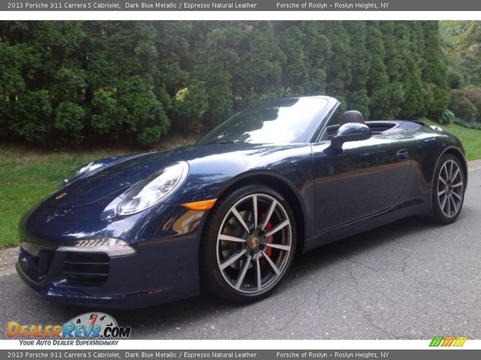 2013 Porsche 911 Carrera S Cabriolet Dark Blue Metallic / Espresso Natural Leather Photo #1