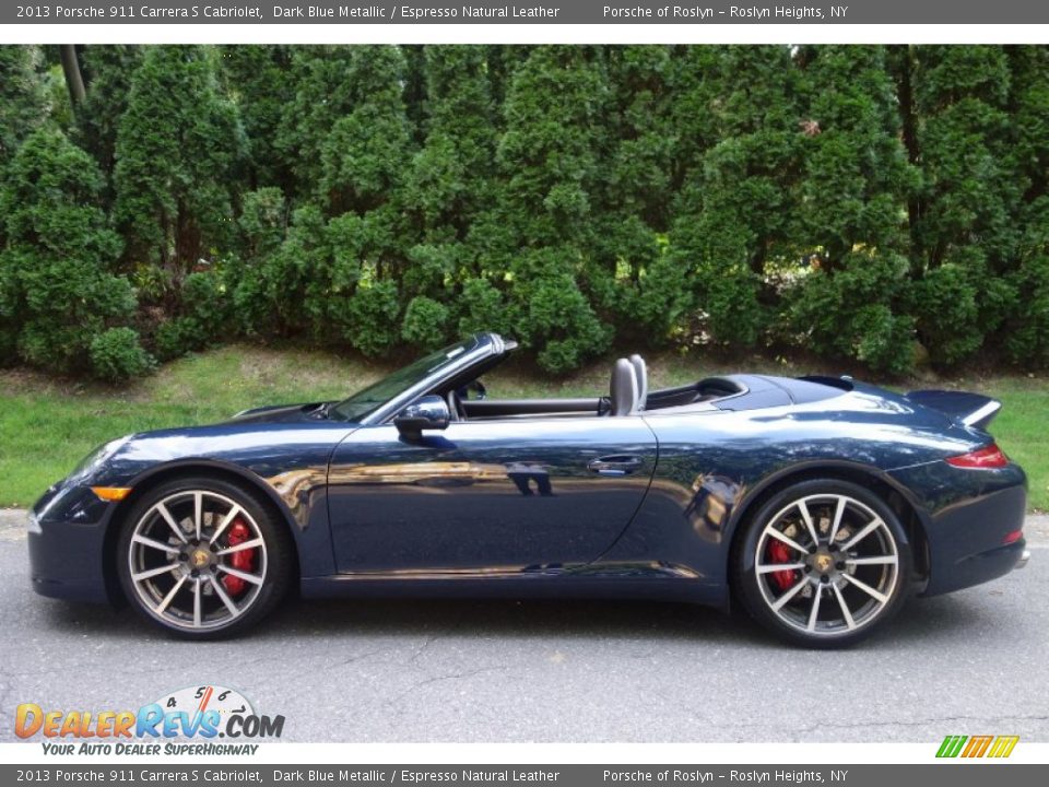 2013 Porsche 911 Carrera S Cabriolet Dark Blue Metallic / Espresso Natural Leather Photo #3