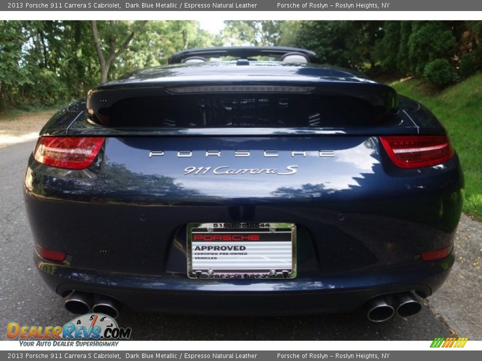 2013 Porsche 911 Carrera S Cabriolet Dark Blue Metallic / Espresso Natural Leather Photo #9