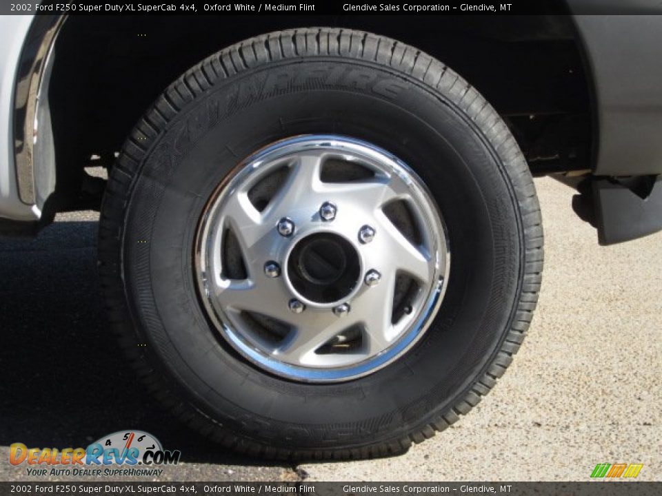 2002 Ford F250 Super Duty XL SuperCab 4x4 Oxford White / Medium Flint Photo #25
