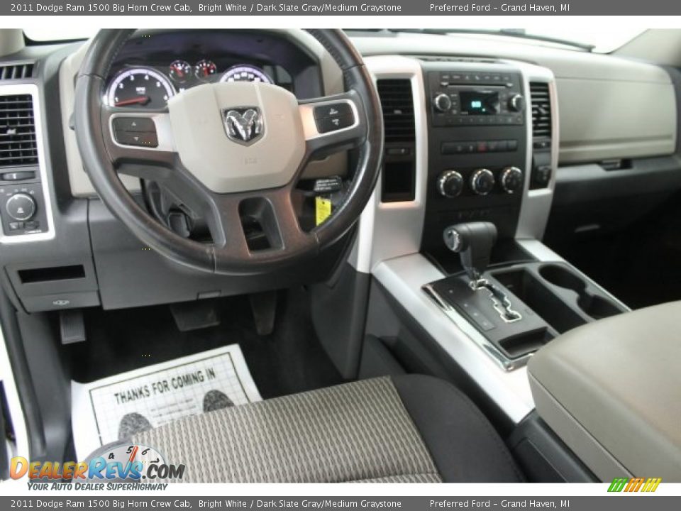 2011 Dodge Ram 1500 Big Horn Crew Cab Bright White / Dark Slate Gray/Medium Graystone Photo #18