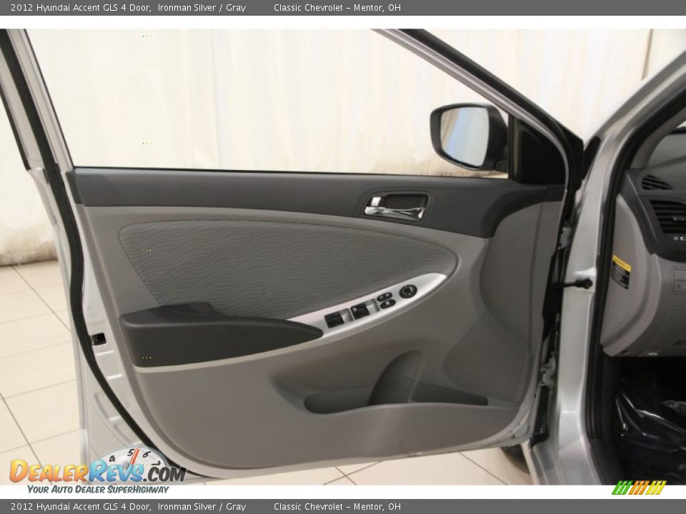 2012 Hyundai Accent GLS 4 Door Ironman Silver / Gray Photo #4
