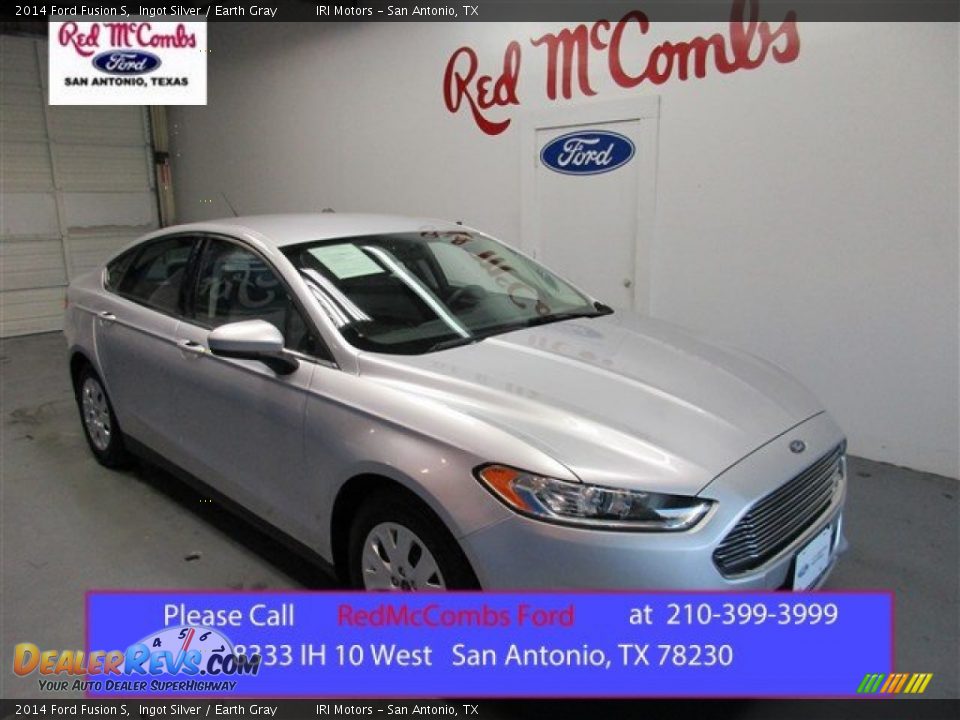 2014 Ford Fusion S Ingot Silver / Earth Gray Photo #1