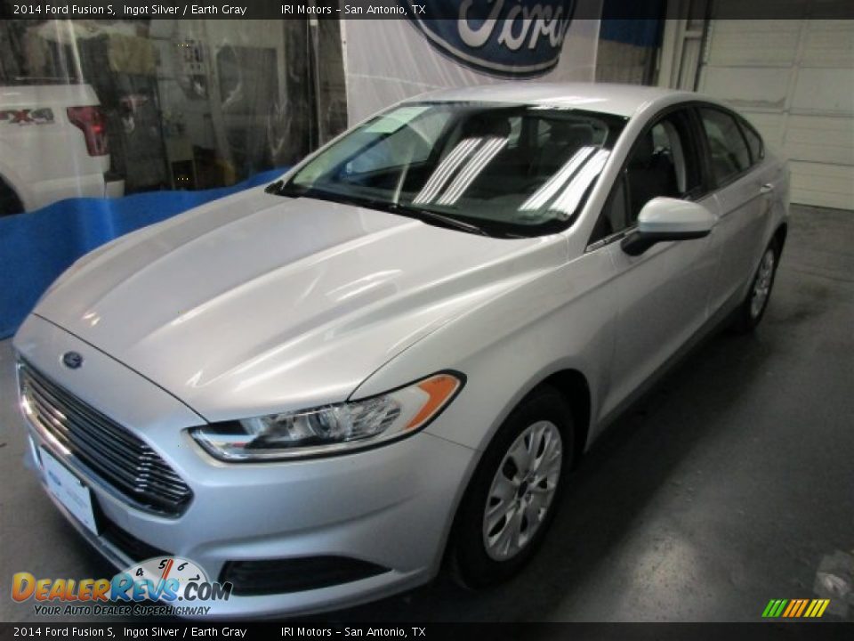 2014 Ford Fusion S Ingot Silver / Earth Gray Photo #3