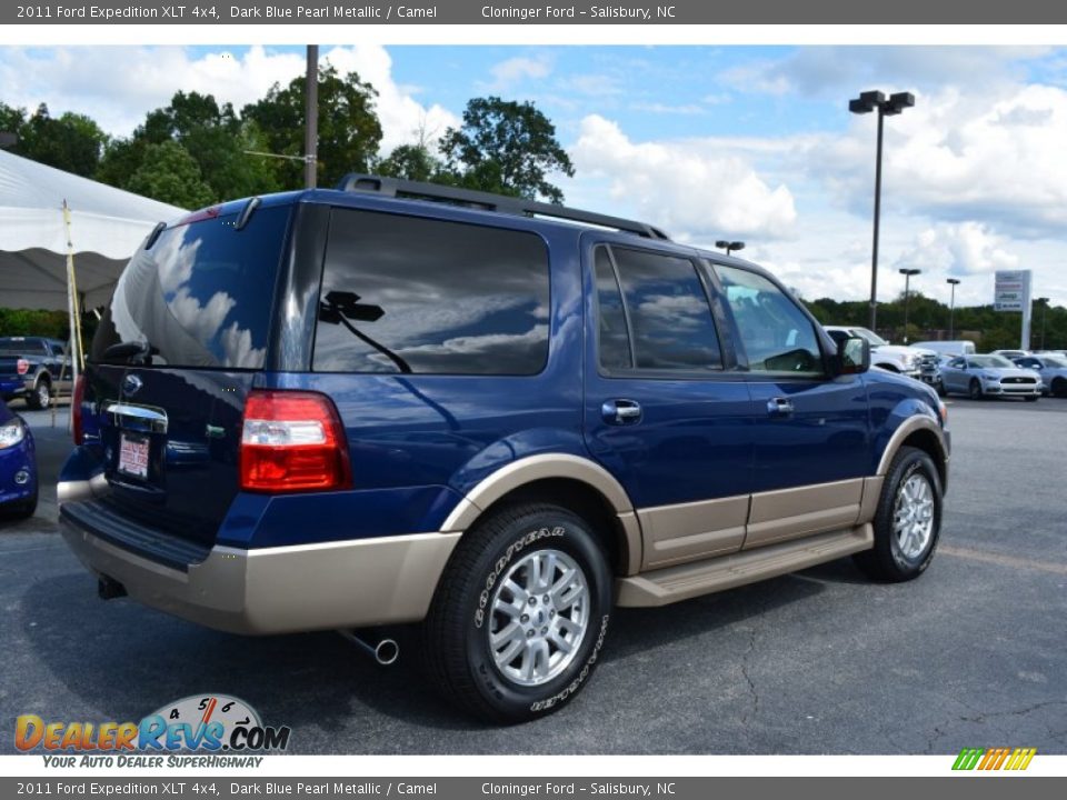 2011 Ford Expedition XLT 4x4 Dark Blue Pearl Metallic / Camel Photo #3