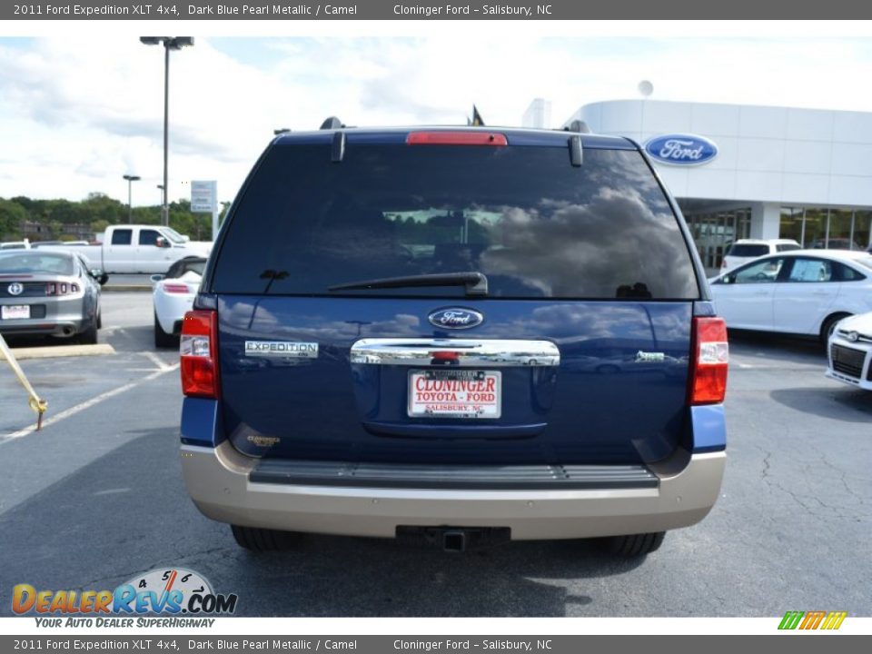 2011 Ford Expedition XLT 4x4 Dark Blue Pearl Metallic / Camel Photo #4