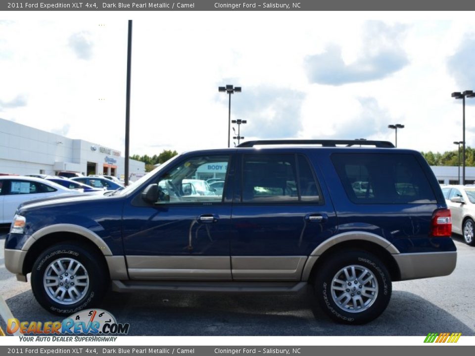2011 Ford Expedition XLT 4x4 Dark Blue Pearl Metallic / Camel Photo #6