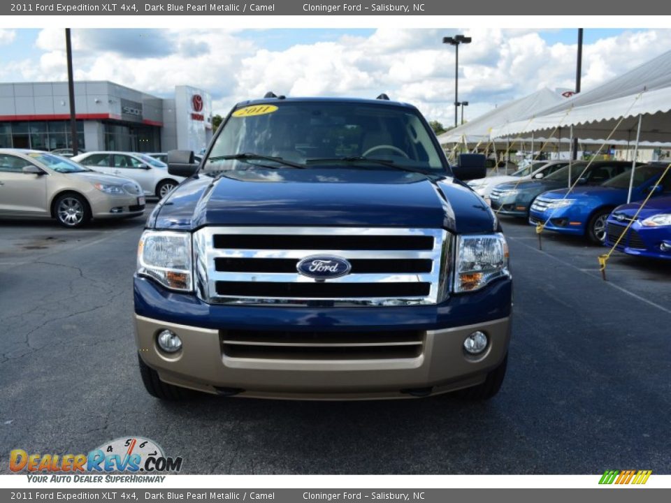 2011 Ford Expedition XLT 4x4 Dark Blue Pearl Metallic / Camel Photo #35