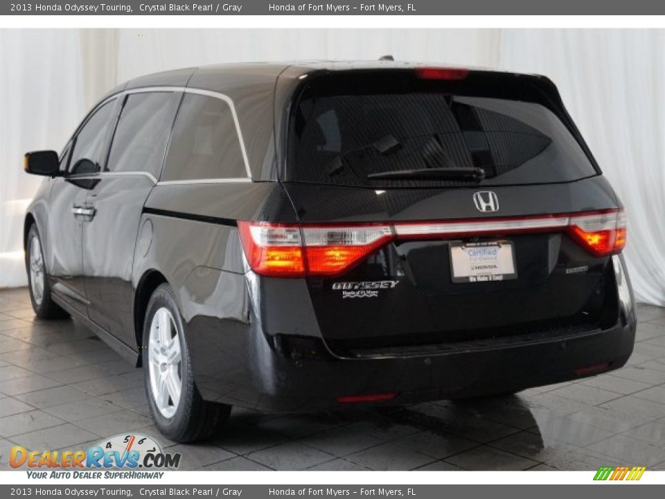 2013 Honda Odyssey Touring Crystal Black Pearl / Gray Photo #6
