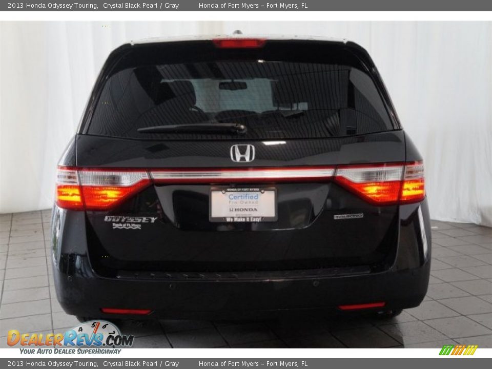 2013 Honda Odyssey Touring Crystal Black Pearl / Gray Photo #7