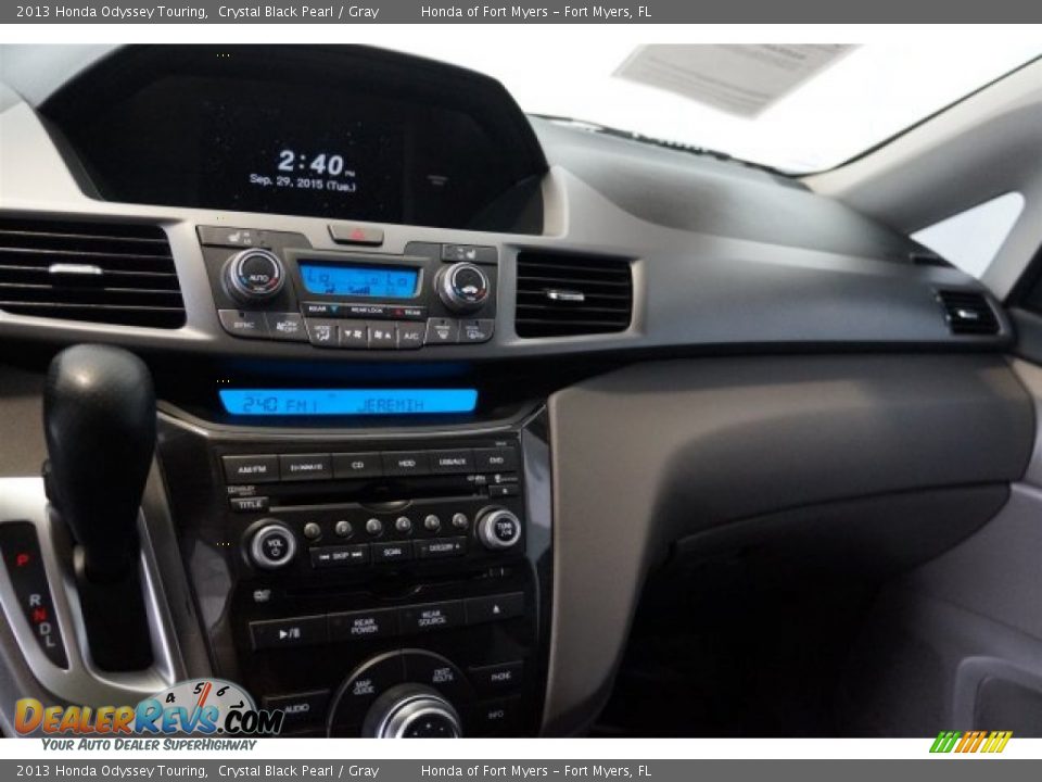 2013 Honda Odyssey Touring Crystal Black Pearl / Gray Photo #14