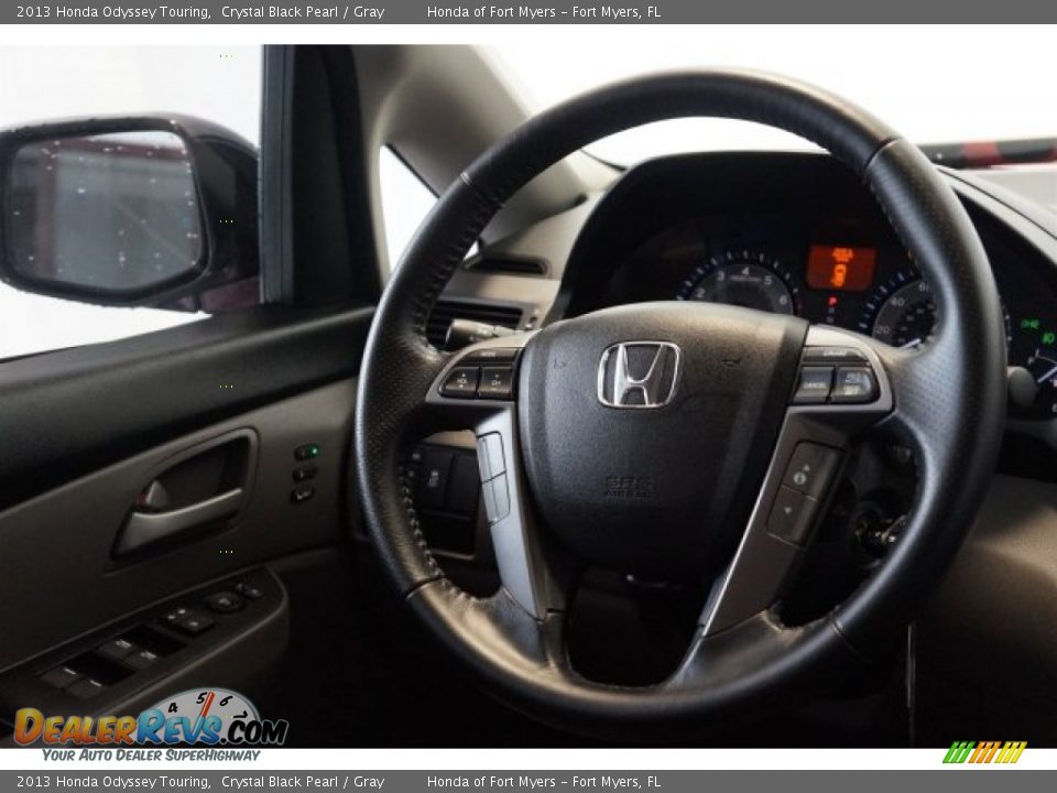 2013 Honda Odyssey Touring Crystal Black Pearl / Gray Photo #29