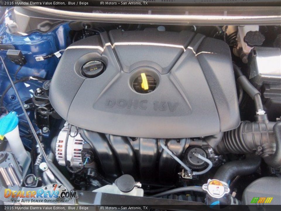 2016 Hyundai Elantra Value Edition Blue / Beige Photo #6