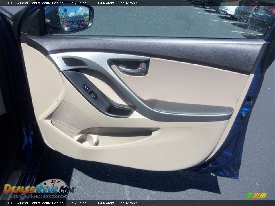 2016 Hyundai Elantra Value Edition Blue / Beige Photo #12