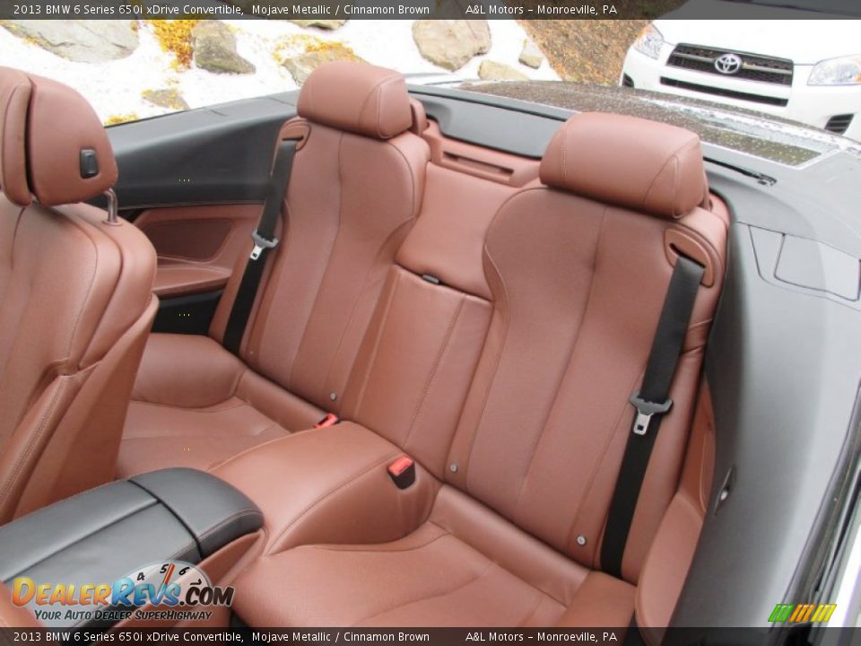 Rear Seat of 2013 BMW 6 Series 650i xDrive Convertible Photo #14