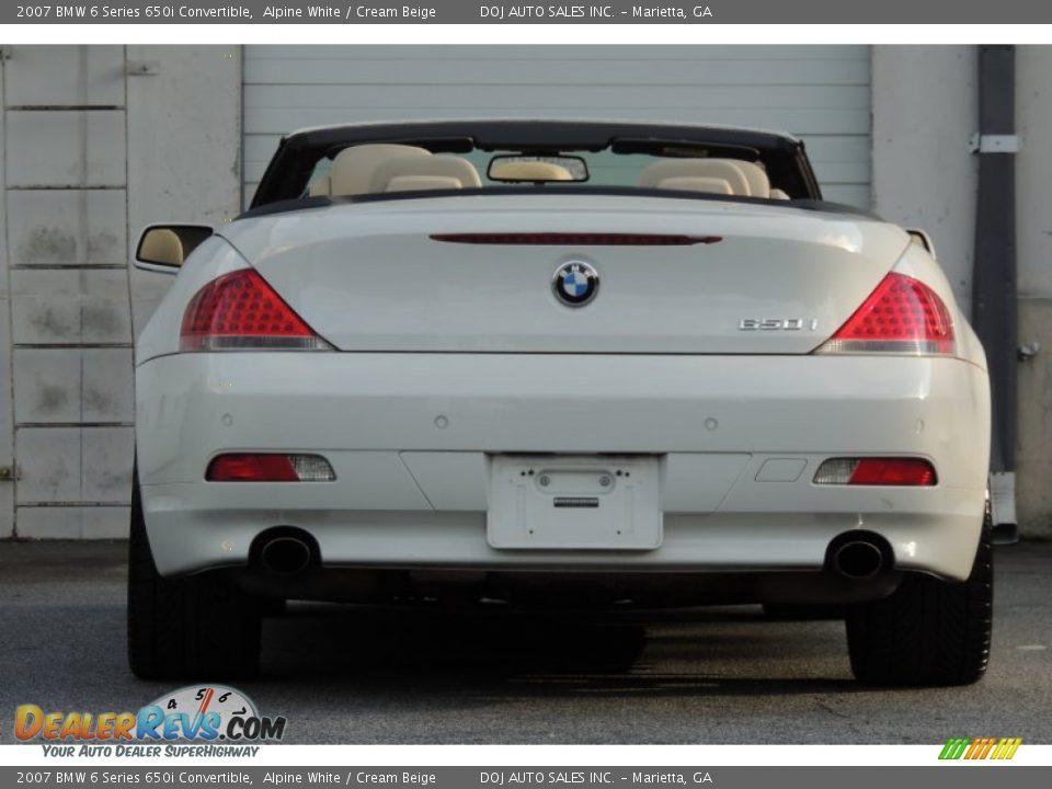 2007 BMW 6 Series 650i Convertible Alpine White / Cream Beige Photo #7